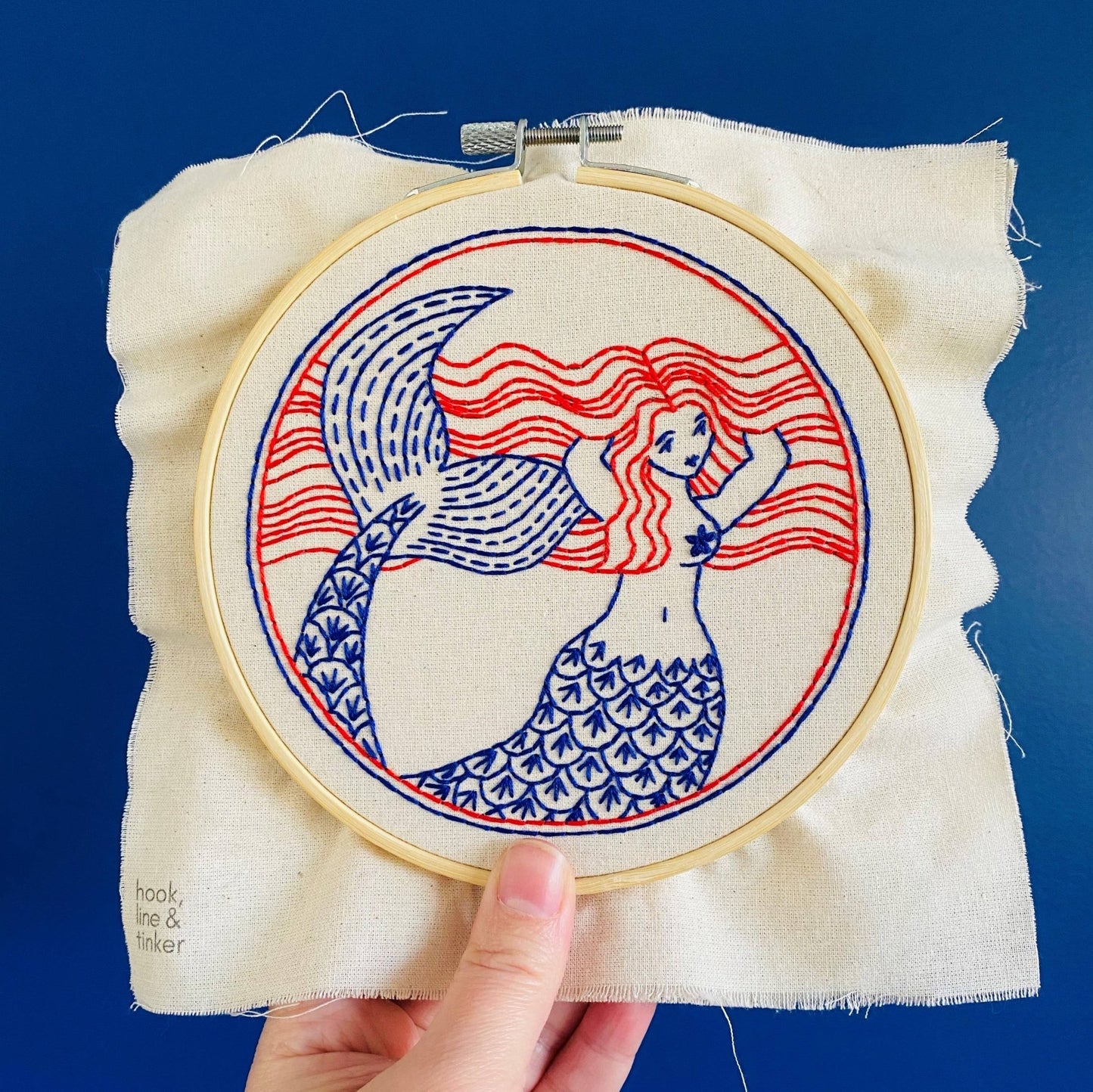 Mermaid Complete Embroidery Kit - homesewn