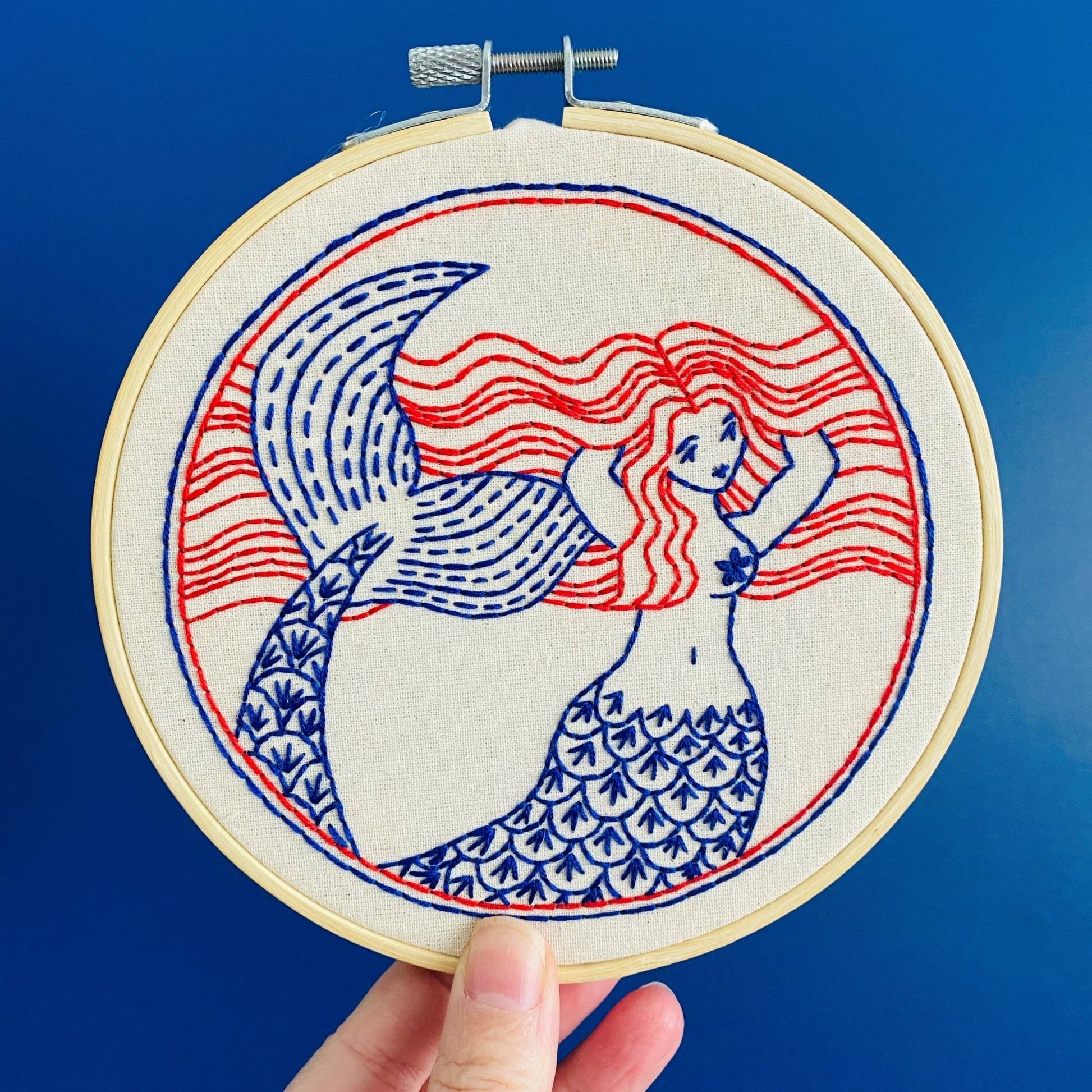 Mermaid Complete Embroidery Kit - homesewn