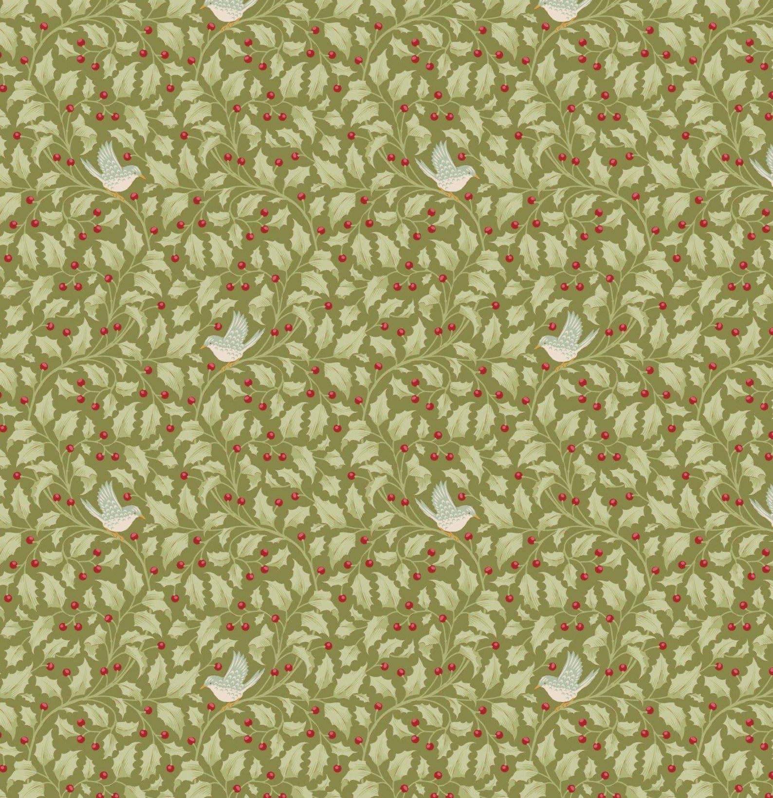 Merry Little Christmas - Holly Moss - Tilda Quilting Cotton - homesewn
