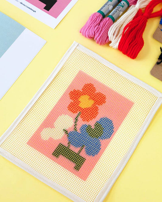 Mickebana Trio Needlepoint Kit for Kids - homesewn