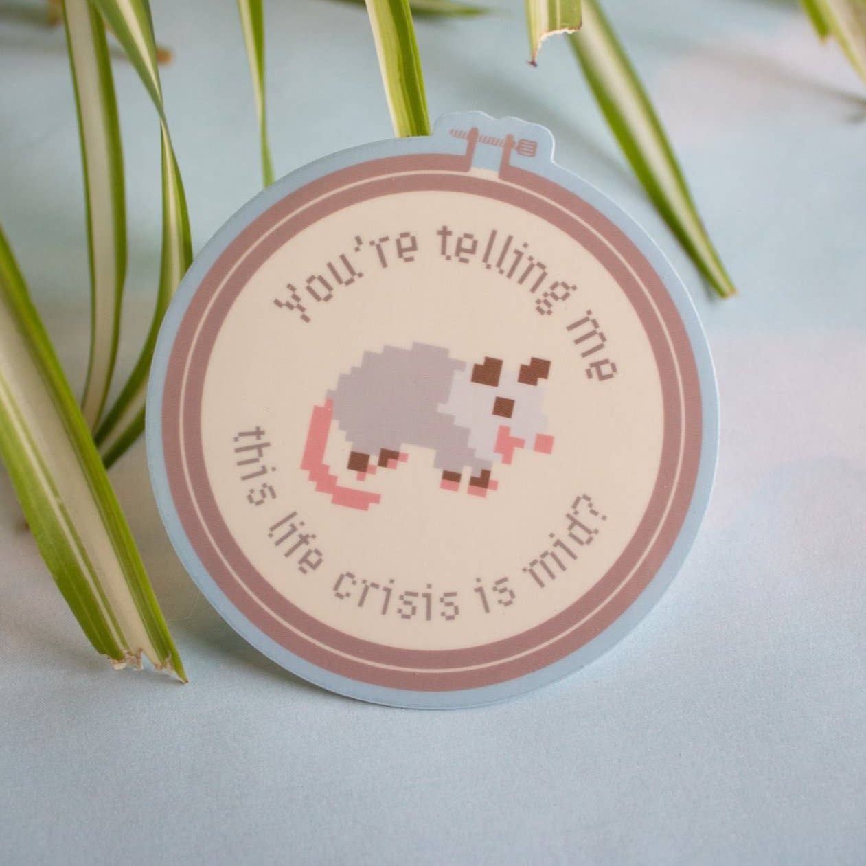 Mid Life Crisis Possum Vinyl Sticker - homesewn