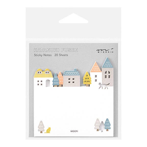 Midori Sticky Notes City Design (Die - cut) - homesewn