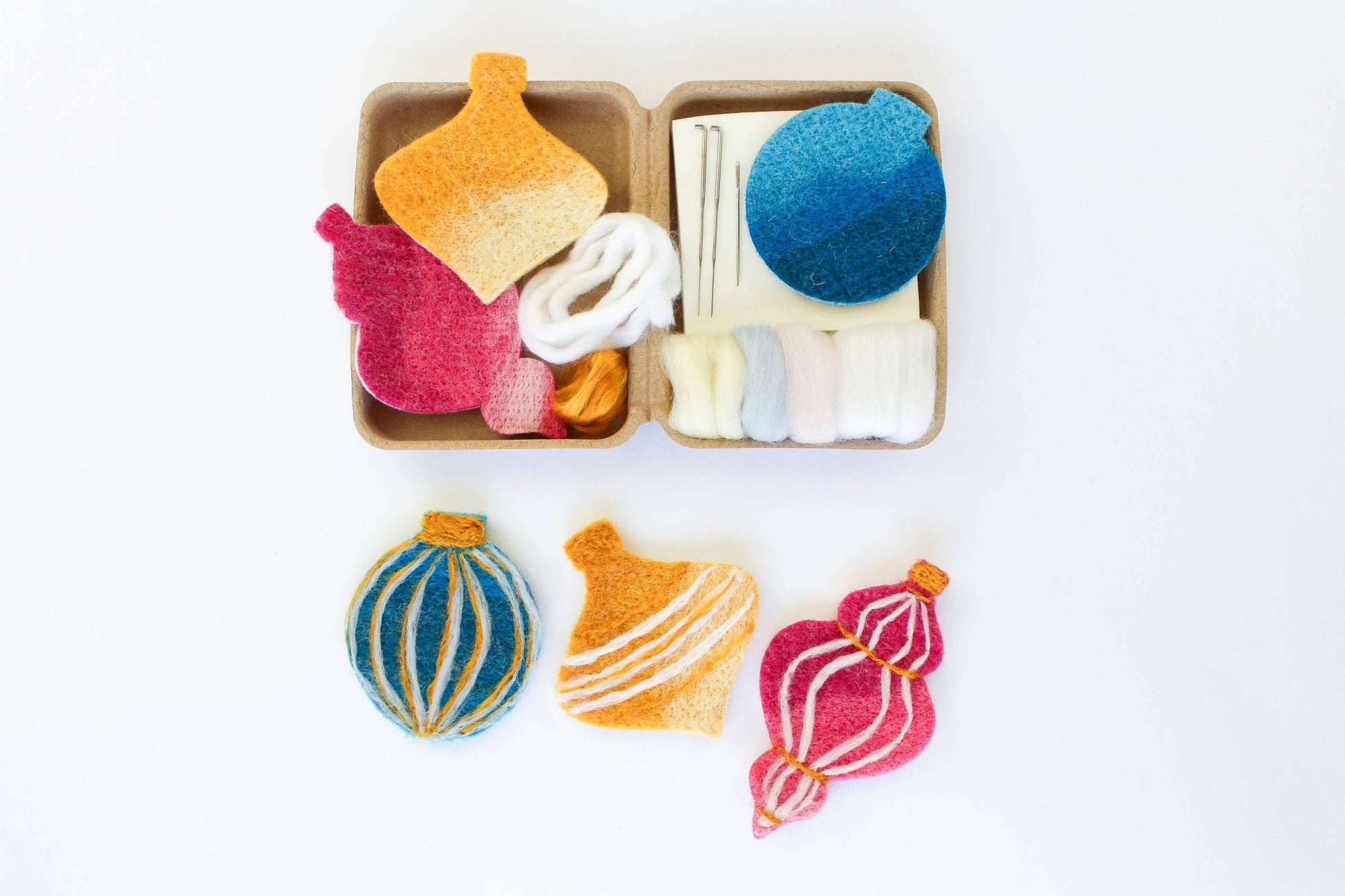 Mini Christmas Bauble Felting Craft Kit - homesewn