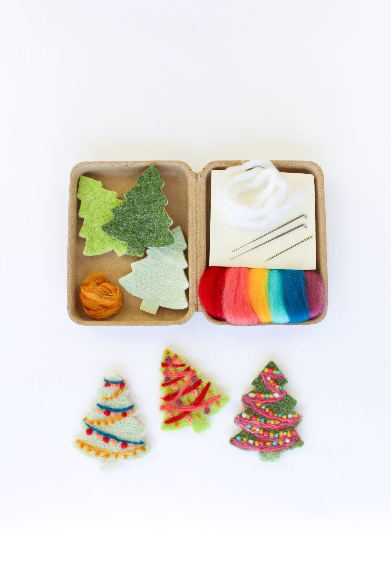 Mini Christmas Tree Felting Craft Kit - homesewn