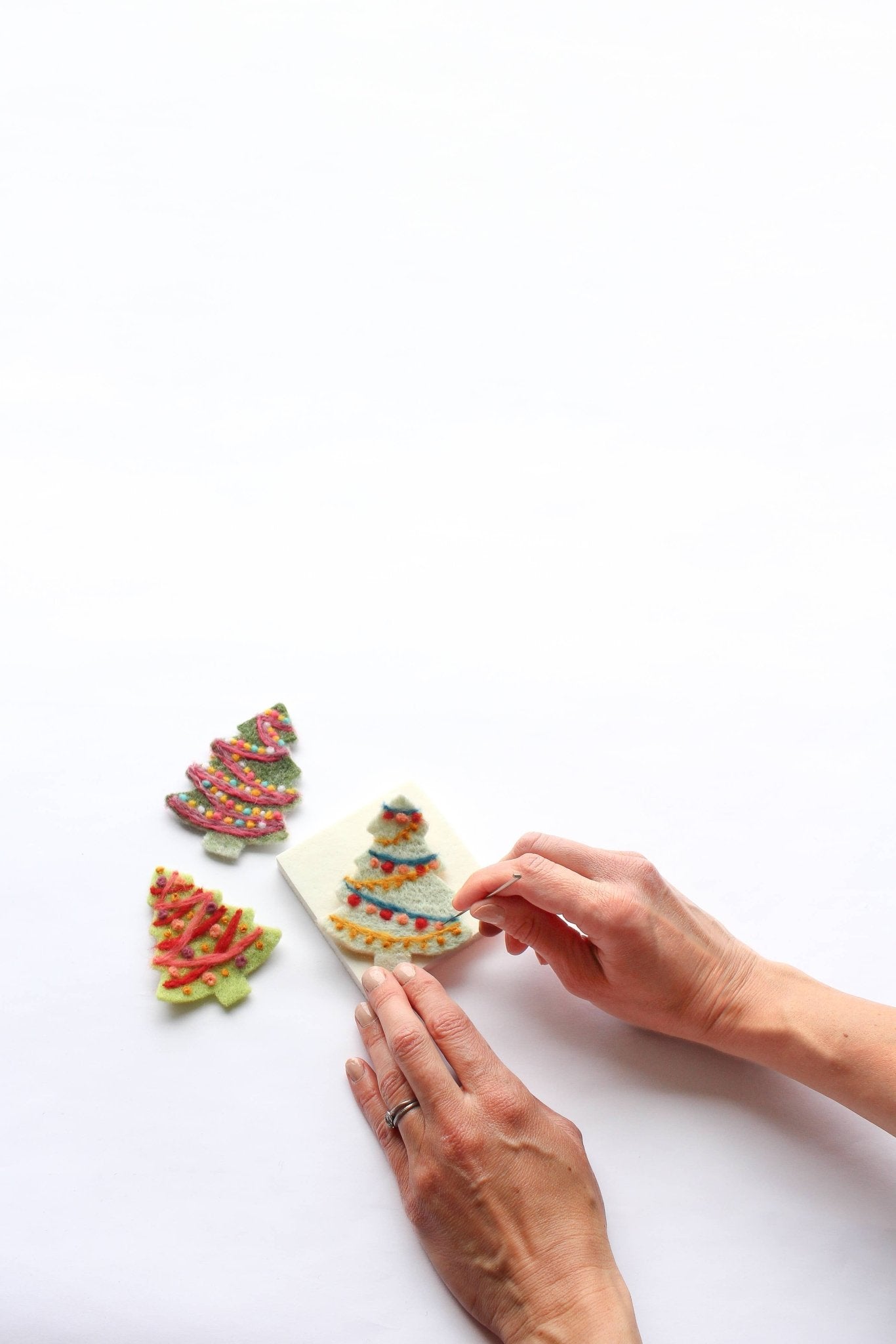 Mini Christmas Tree Felting Craft Kit - homesewn