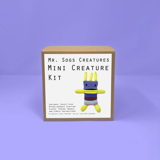 Mini Creature DIY Plush Sewing Kit - Purple - homesewn