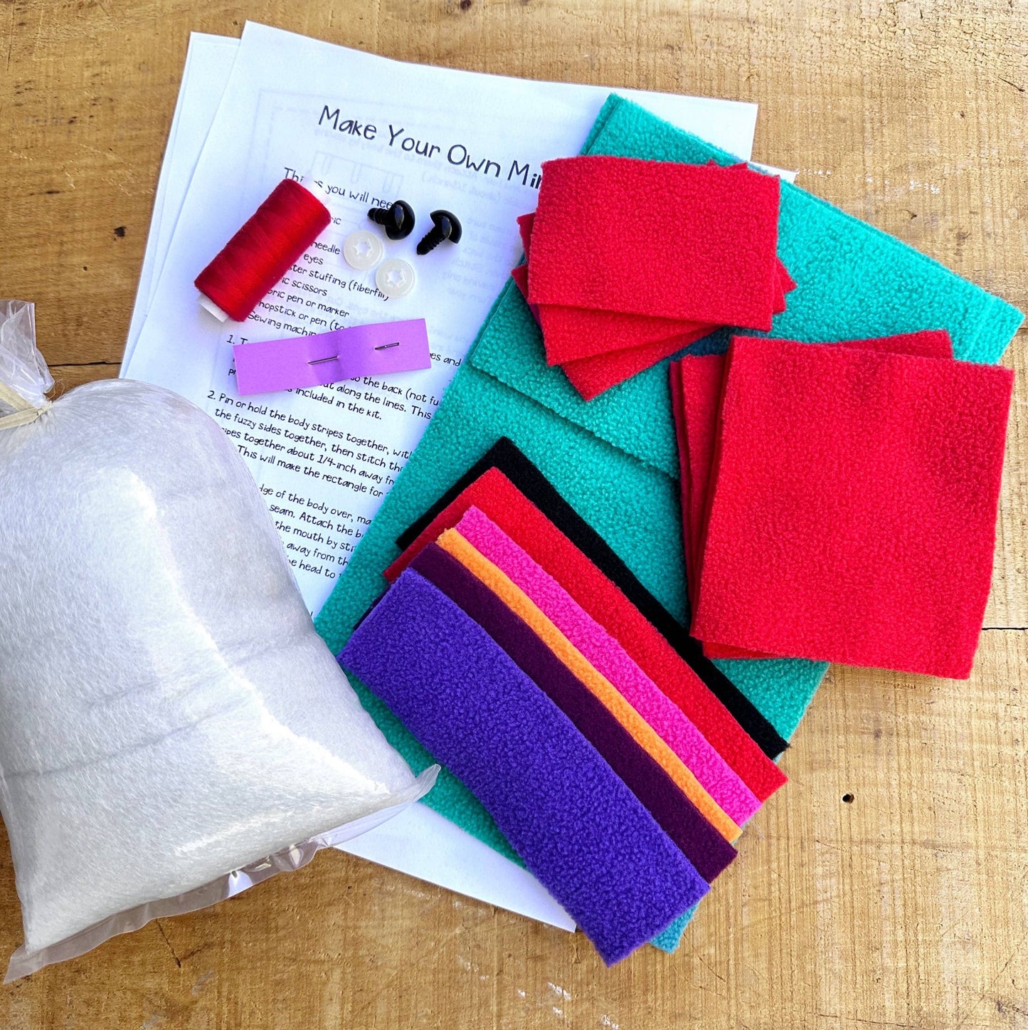 Mini Creature DIY Plush Sewing Kit - Turquoise - homesewn