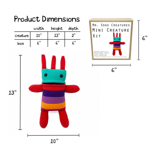 Mini Creature DIY Plush Sewing Kit - Turquoise - homesewn
