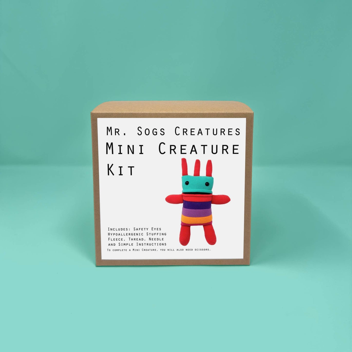Mini Creature DIY Plush Sewing Kit - Turquoise - homesewn