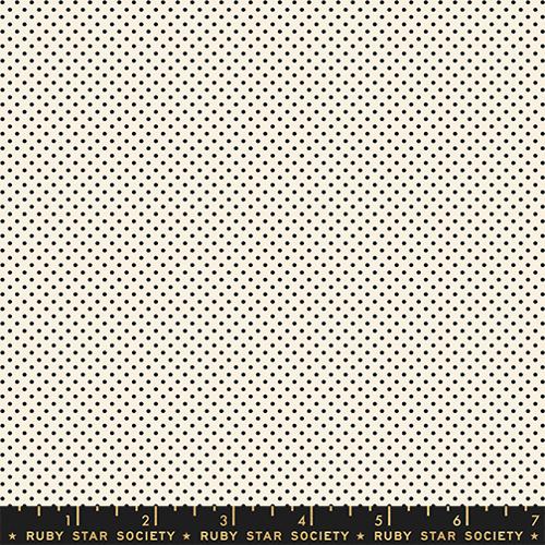 Mini Dots - Black on Natural - Catnap QUILTING COTTON/POPLIN - homesewn
