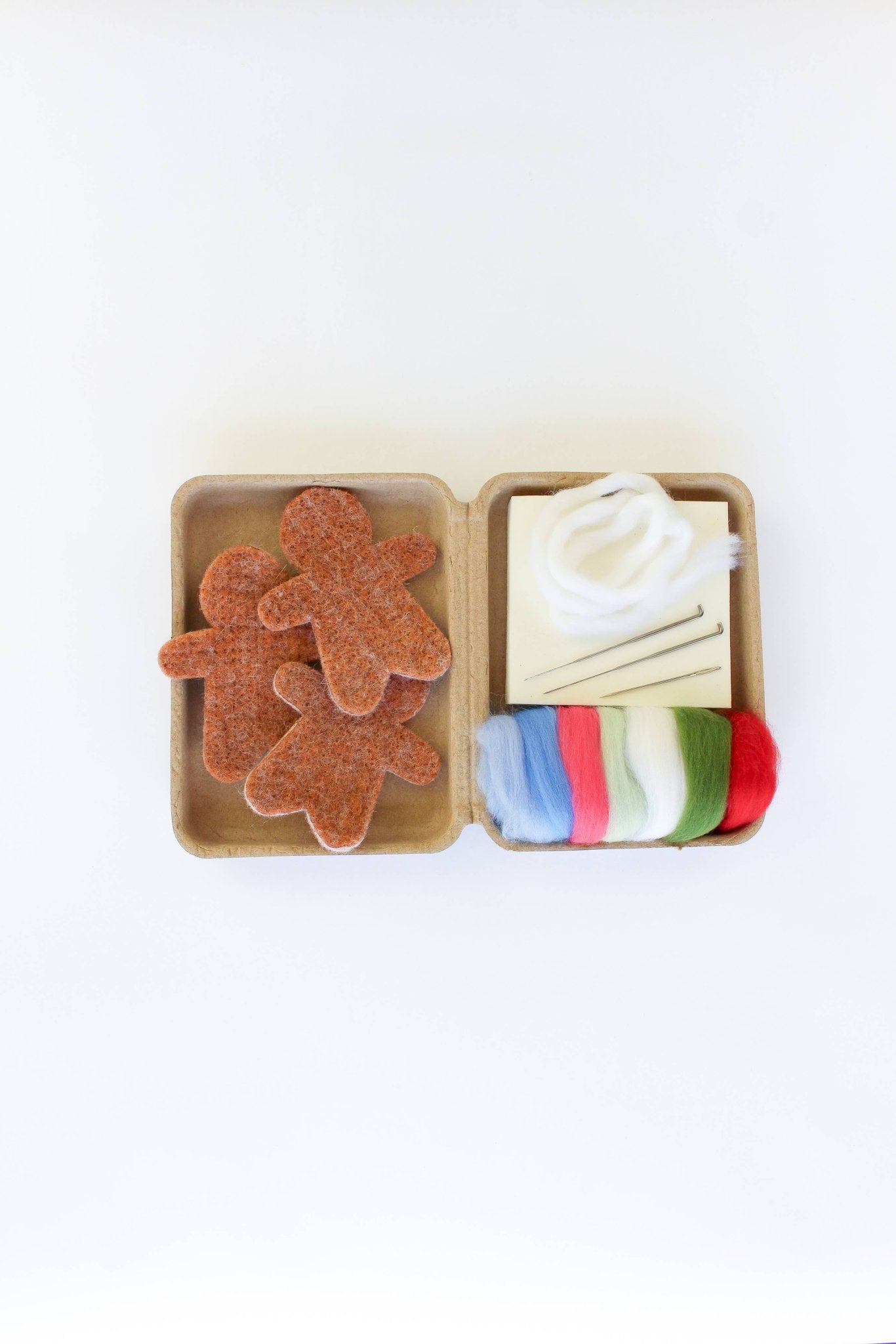 Mini Gingerbread Cookie Felting Craft Kit - homesewn