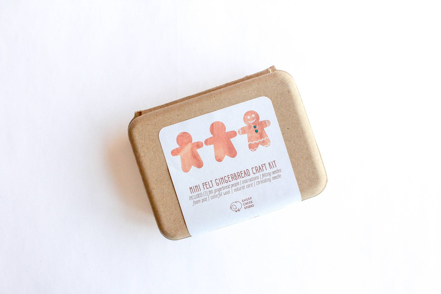 Mini Gingerbread Cookie Felting Craft Kit - homesewn