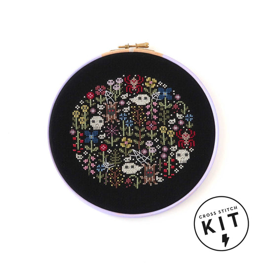 Mini Haunted Garden Cross Stitch Kit - homesewn