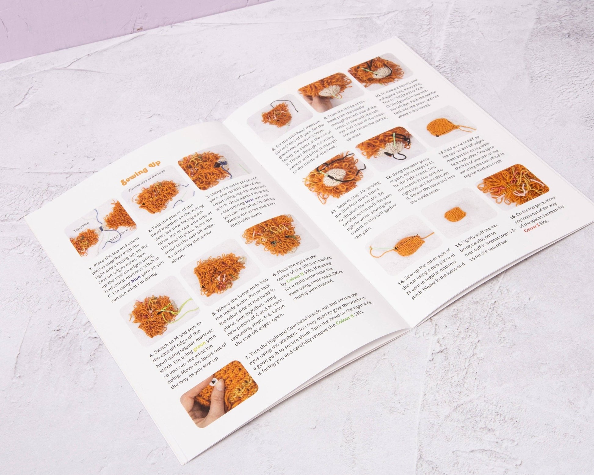 Mini Highland Cow Head Knitting Kit - homesewn