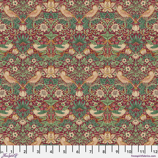 Mini Strawberry Thief - Dawn Rose - William Morris Lodden QUILTING COTTON/POPLIN - homesewn