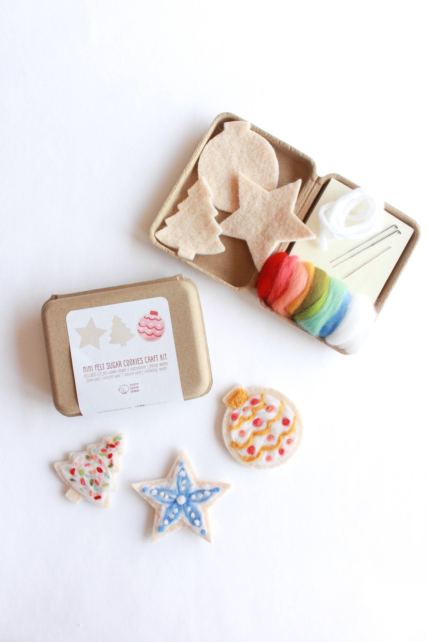 Mini Sugar Cookie Felting Craft Kit - homesewn