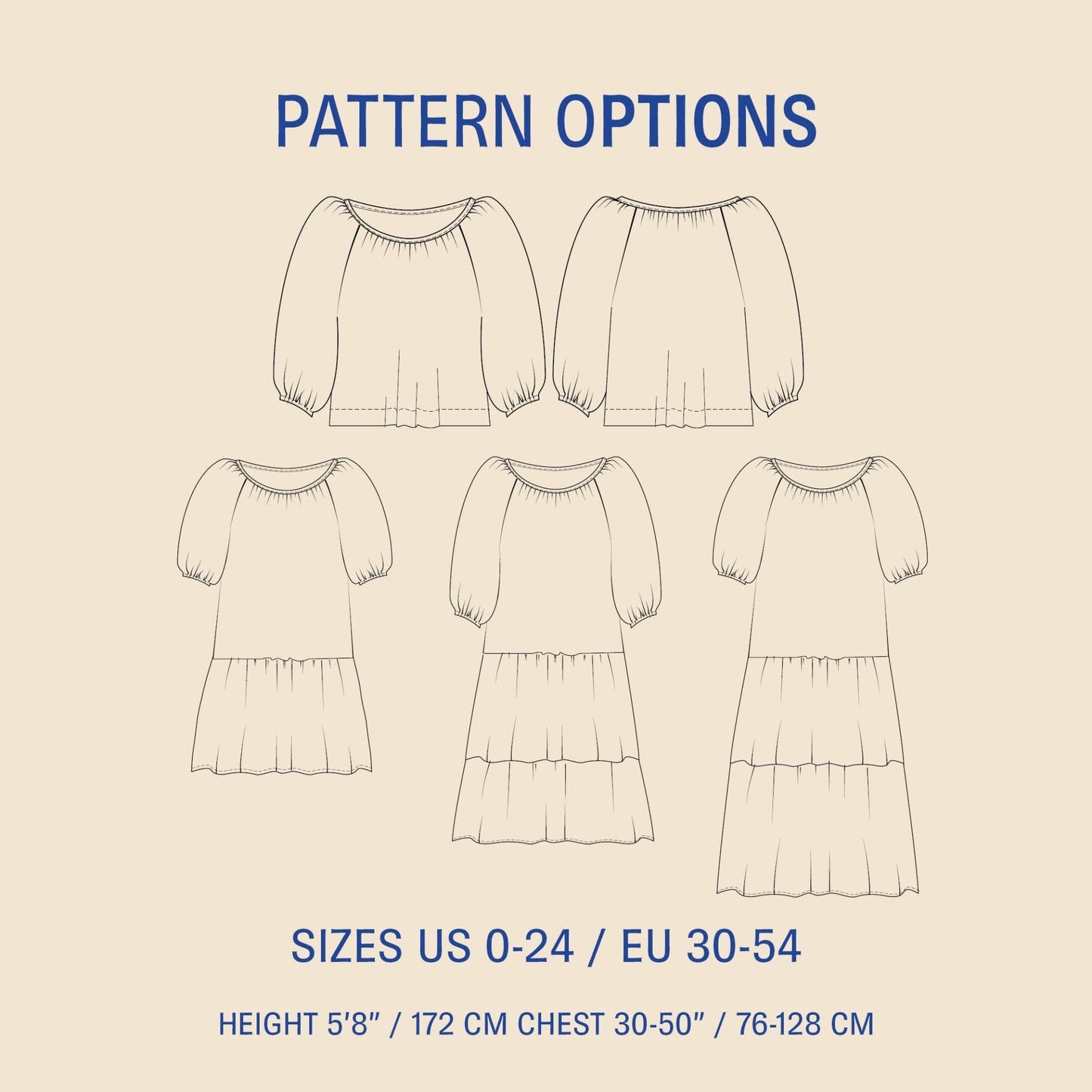 Moira blouse Sewing Pattern PDF DOWNLOAD - homesewn