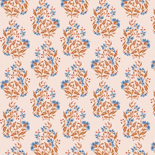 Mom's Blossom - Sky - Fairview Avenue - QUILTING COTTON/POPLIN - homesewn