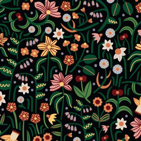 Moon Grove ORGANIC - Fern Grove QUILTING COTTON fabric - homesewn