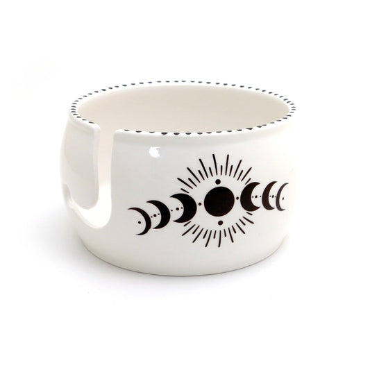 Moon Phase ceramic yarn bowl, Halloween, Crafty witches - homesewn