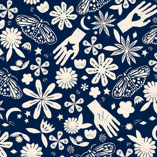 Moonrise Dream - Navy - Moonglow - homesewn