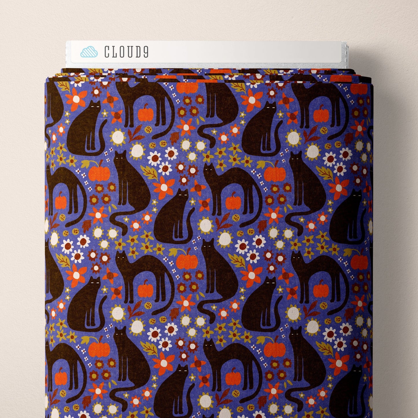 Morticia ORGANIC - Blue - Sleepy Hollows QUILTING COTTON fabric - homesewn