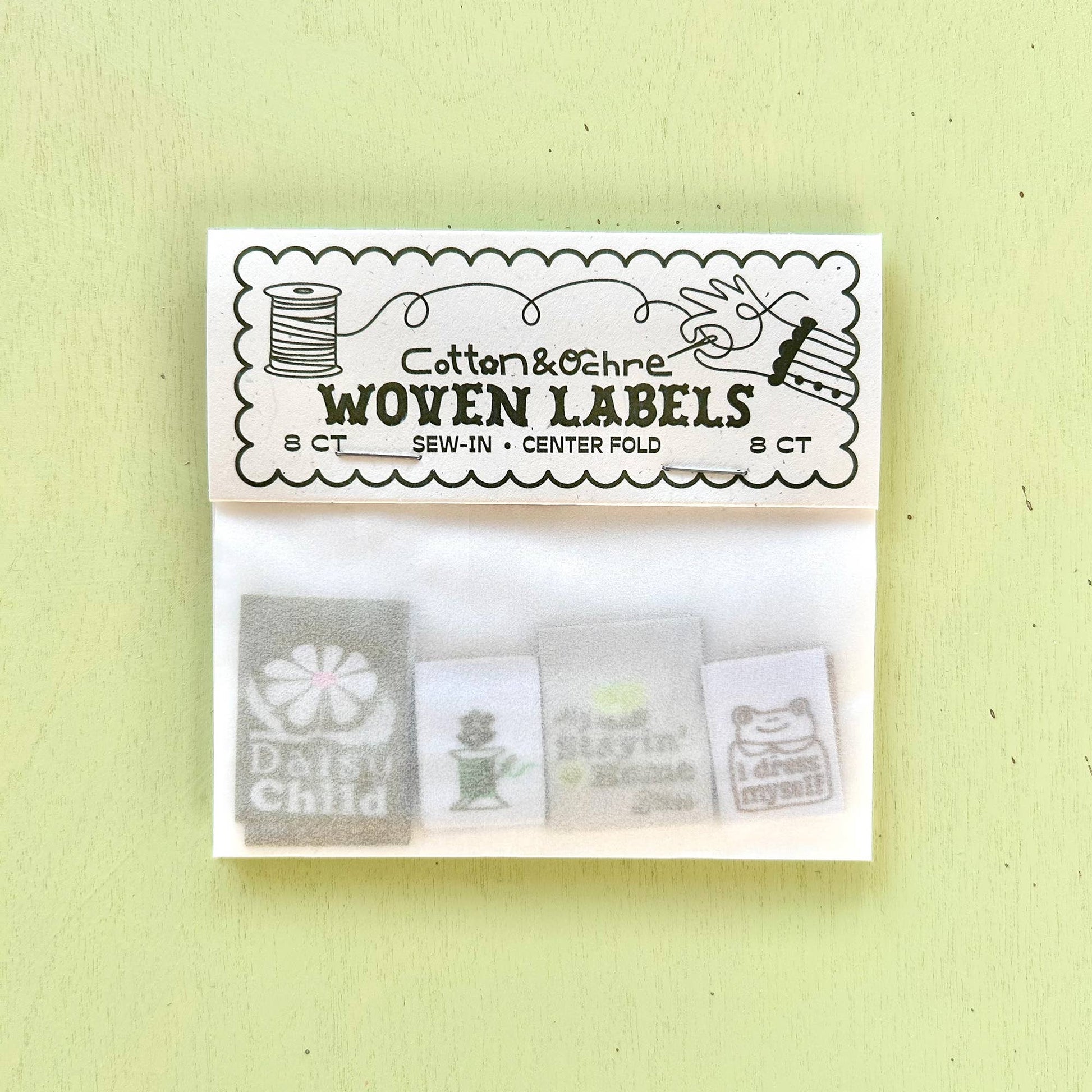 Mossy pack Woven labels - homesewn