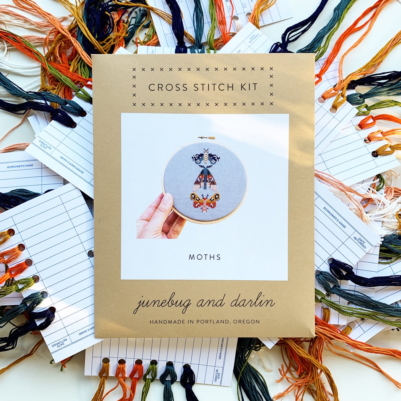 Moths Cross Stitch Kit - homesewn