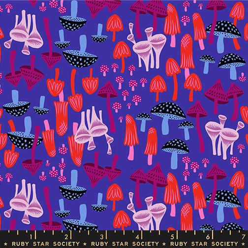 Mushroom Land - Blacklight - Hello Alice - QUILTING COTTON/POPLIN - homesewn