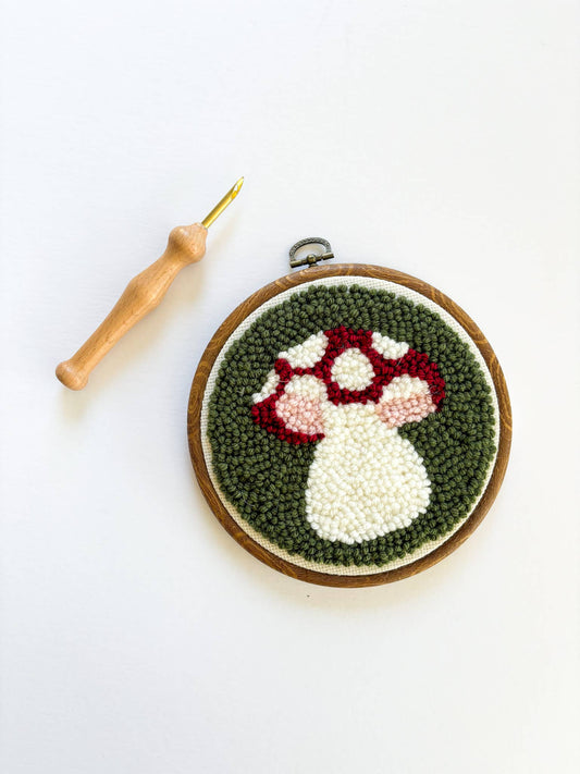 Mushroom Punch Needle Kit - homesewn
