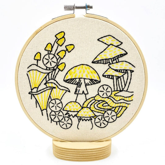 Mushrooms Complete Embroidery Kit - homesewn