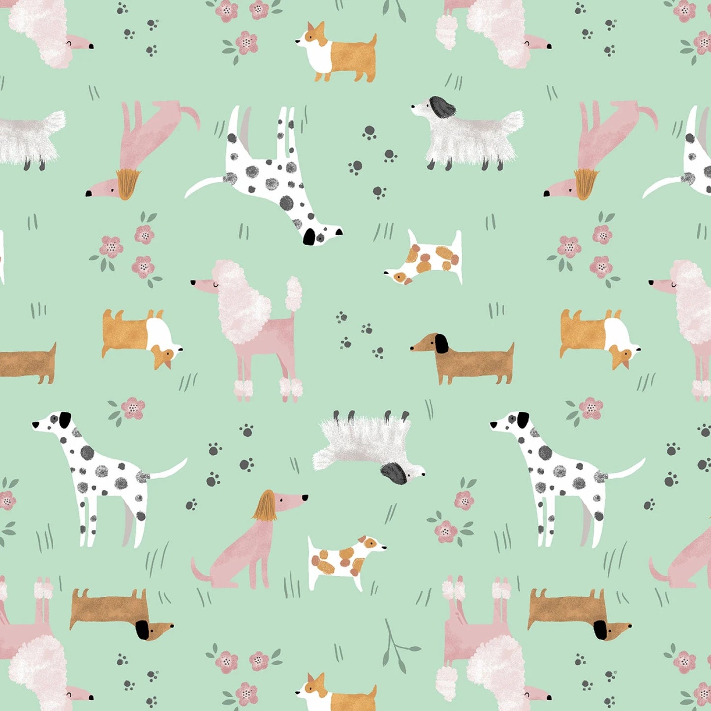 Mutts About You - Baltic - QUILTING COTTON/POPLIN - homesewn