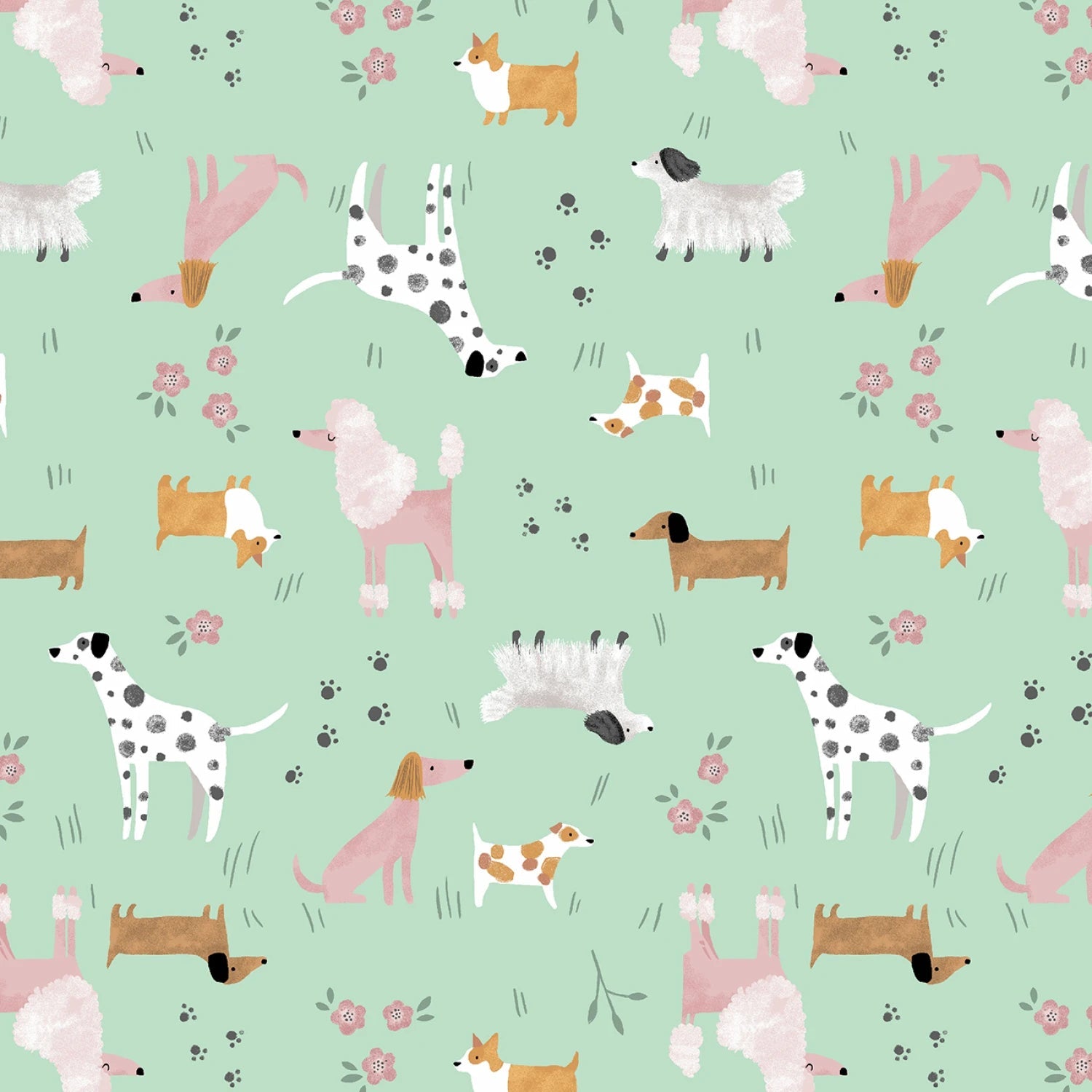 Mutts About You - Baltic - QUILTING COTTON/POPLIN - homesewn