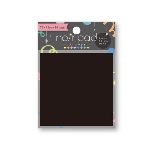 Nakabayashi Black Sticky Notes for gel pens - homesewn