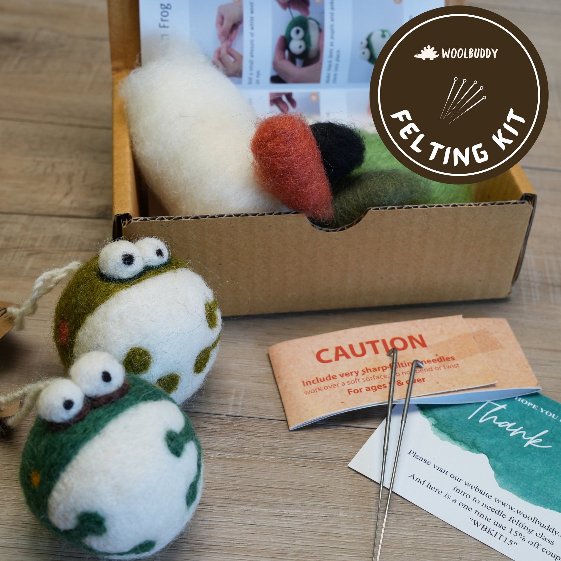 Needle Felting Frog Kit - homesewn