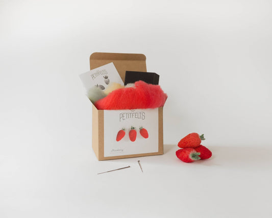 Needle Felting Kit -  Strawberry - homesewn