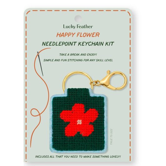 Needlepoint Keychain Kit - Flower - homesewn