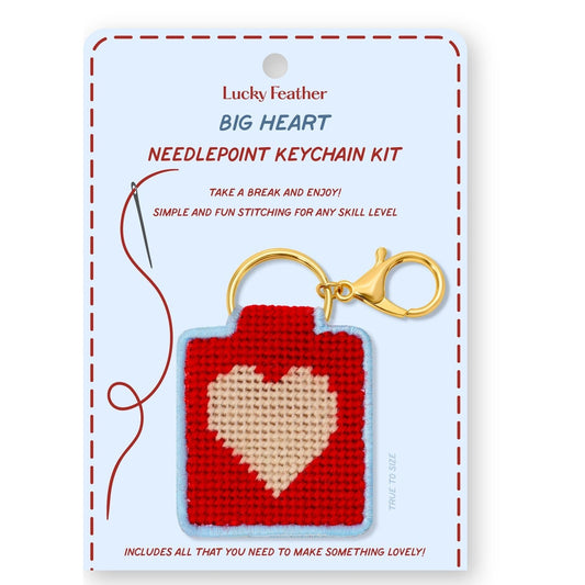 Needlepoint Keychain Kit - Heart - homesewn