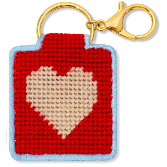 Needlepoint Keychain Kit - Heart - homesewn