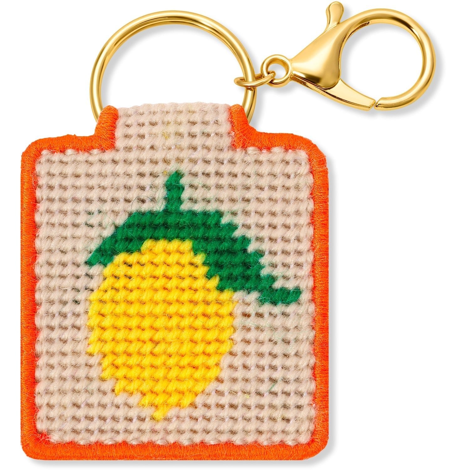 Needlepoint Keychain Kit - Lemon - homesewn