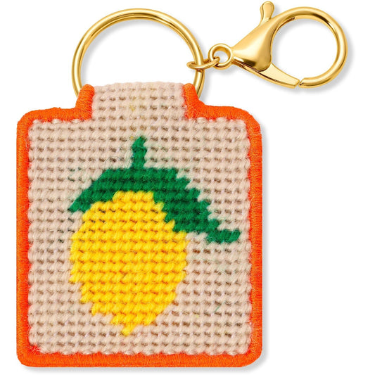 Needlepoint Keychain Kit - Lemon - homesewn