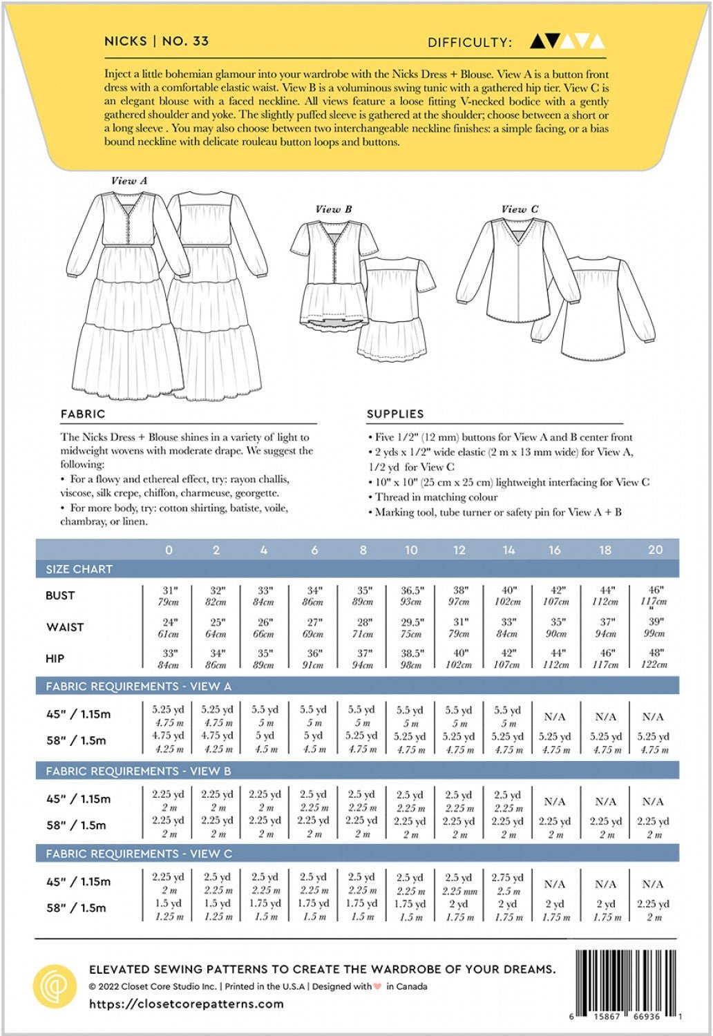 Nicks Dress & Blouse Pattern - homesewn
