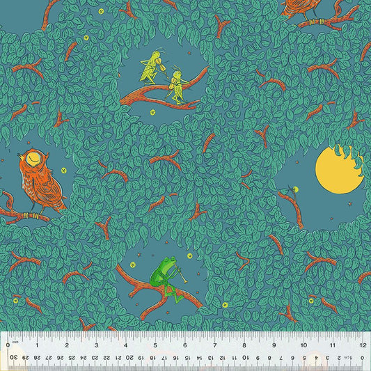 Night Music - Teal - Forestburgh Heather Ross - homesewn