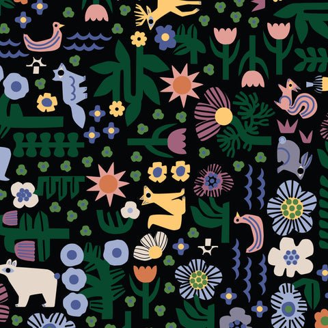 Nightdreams ORGANIC - Fern Grove QUILTING COTTON fabric - homesewn