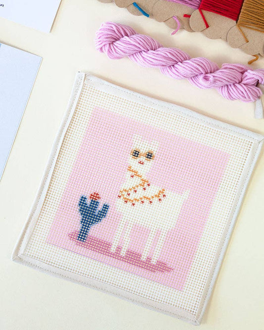 No Drama Llama - Needlepoint Kit for Kids - homesewn