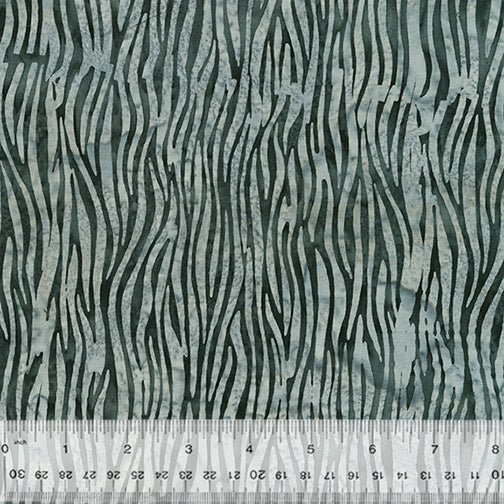 Noir - Zebra Stripe - Charcoal - BATIK Cotton Fabric - homesewn