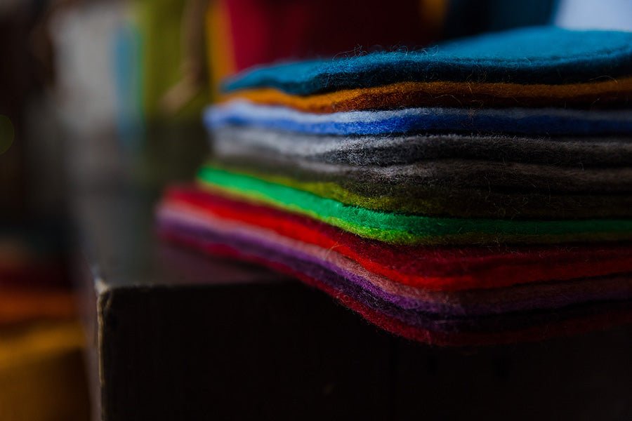 Notions Pouch - 100% Felted Wool & Leather - homesewn