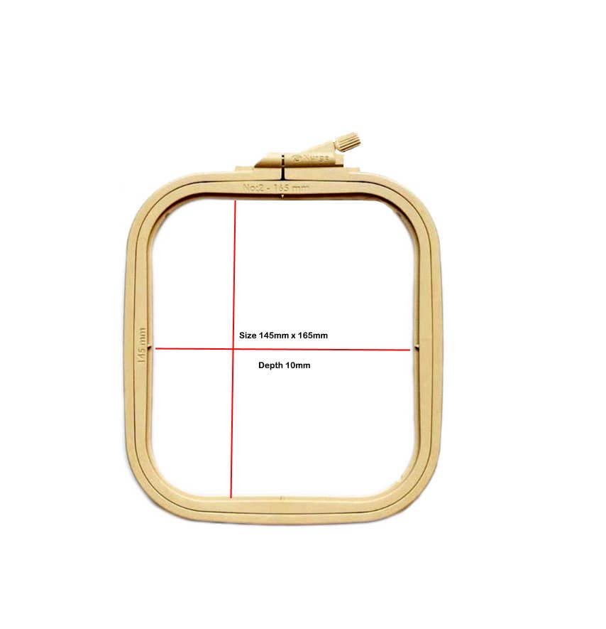 Nurge Square Plastic Hoops 145 x 165mm (5.7" x 6 1/2") - homesewn