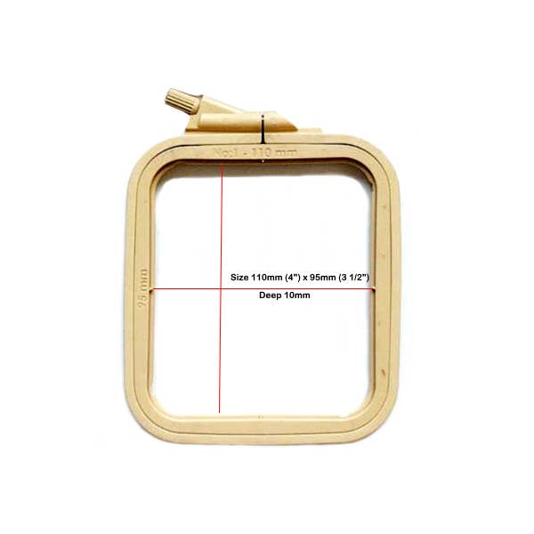 Nurge Square Plastic Hoops 95 x 110mm (3.75" x 4.3"): 110 x 95mm ( 4.3" x 3.75" ) / Pastel Blue - homesewn