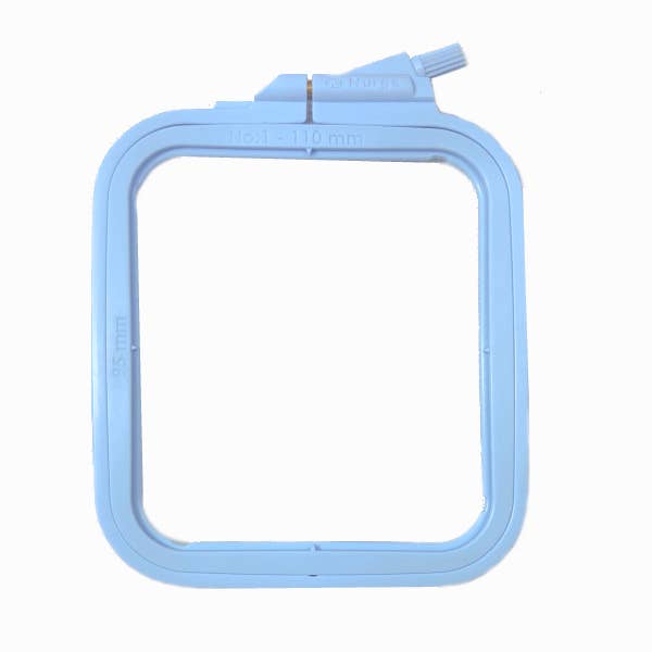 Nurge Square Plastic Hoops 95 x 110mm (3.75" x 4.3"): 110 x 95mm ( 4.3" x 3.75" ) / Pastel Blue - homesewn